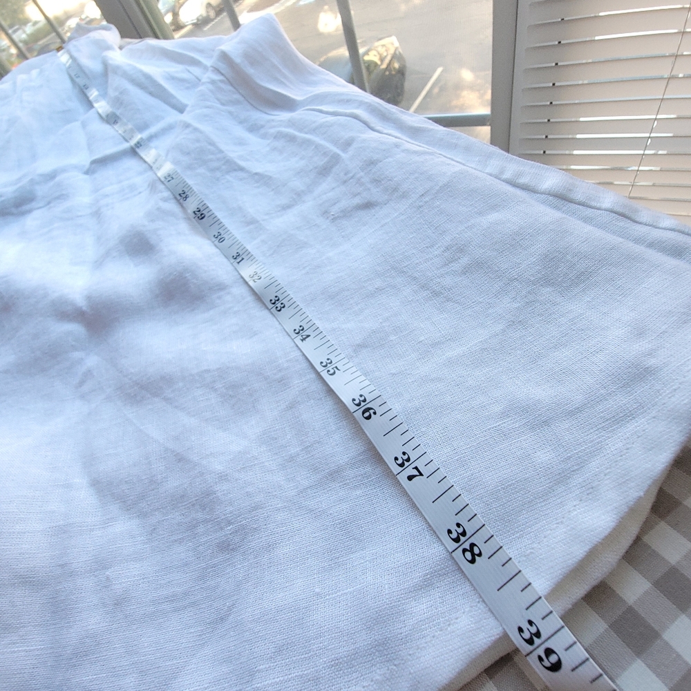 NWT Quince 100% European Linen Fit & Flare Midi Dress, White, S - Picture 10 of 12